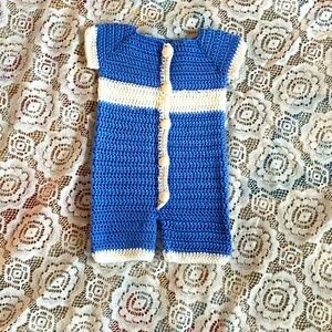 Crochet baby romper